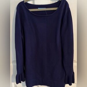 Burgess, cotton/cashmere blend sweater. S hippie chic, bell sleeves, Quiet Lux